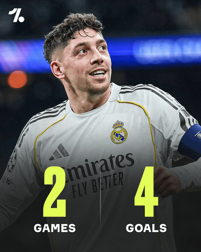 皇马4-1埃尔切 巴尔韦德两战狂轰4球创纪录