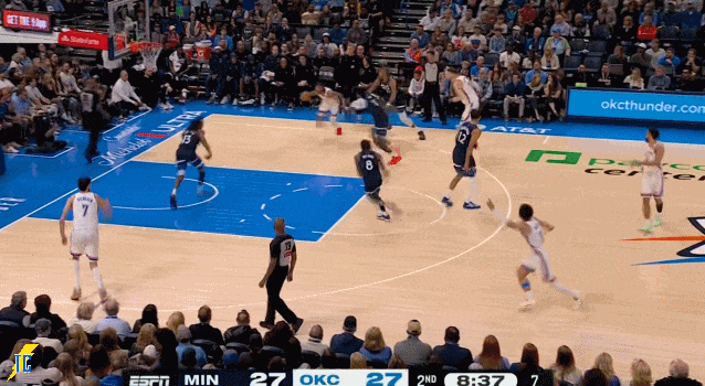 雷霆下半场逆转森林狼 亚历山大砍20+10引领胜利